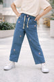 Turbo "FAIRYRAIN" Embroidered Denim Jeans For Girls