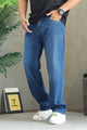 Turbo Classic Comfort Denim Baggy Jeans In Mid Blue
