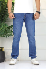 Turbo 'Dura-Flex' Everyday Slim Fit Jeans In Mid Blue