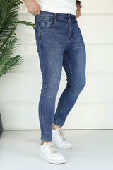 Turbo Commuter-Flex Slim Fit Jeans In Mid Blue