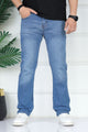Turbo Timeless Comfort-Weave Slim Fit Jeans In Mid Blue