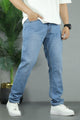 Turbo Plain Slim-Fit Jeans In Mid Blue