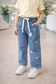 Turbo Drawstring Denim Jeans For Girls