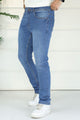 Turbo Refined-Cut Slim Taper Jeans In Mid Blue