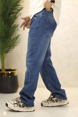 Relaxed Drift Turbo Loose Fit Jeans In Mid Blue