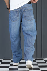 Loose Fit Comfort Turbo Jeans in Mid Blue