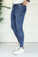 Turbo Commuter-Flex Slim Fit Jeans In Mid Blue