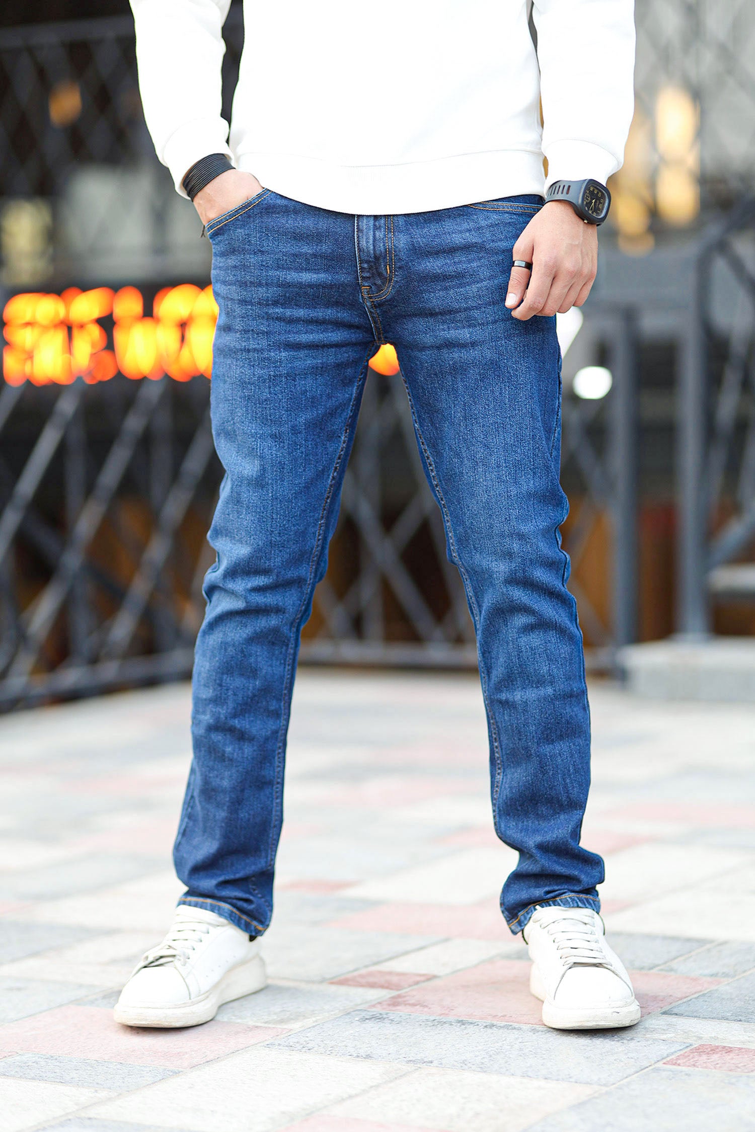 Perfect Denim Turbo Ankle Fit Jeans In Mid Blue