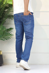Turbo 'Dura-Flex' Everyday Slim Fit Jeans In Mid Blue