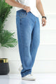 Denim 'Urban Skater' Comfort-Waist Baggy Jeans In Mid Blue