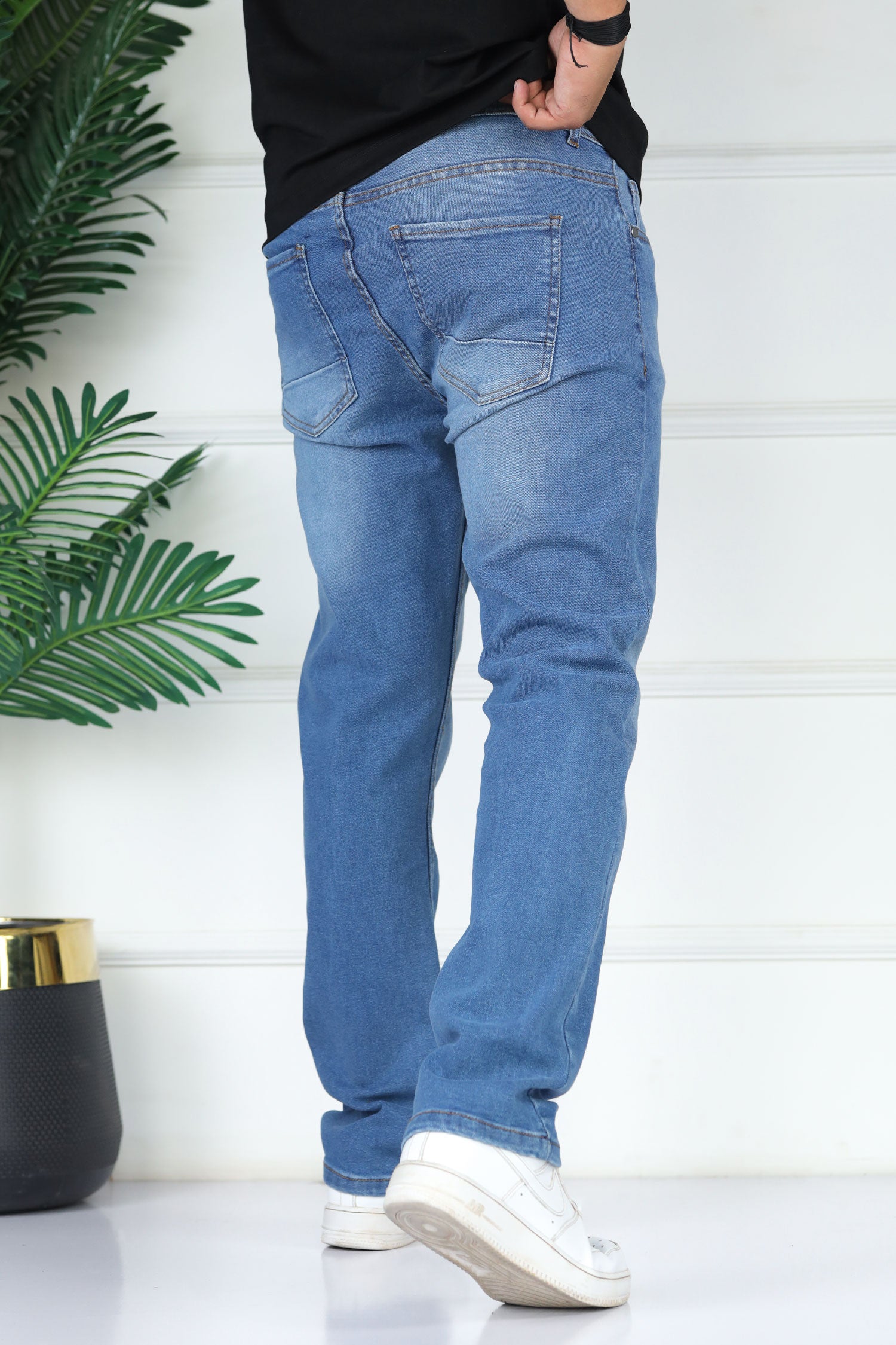 Turbo Timeless Comfort-Weave Slim Fit Jeans In Mid Blue