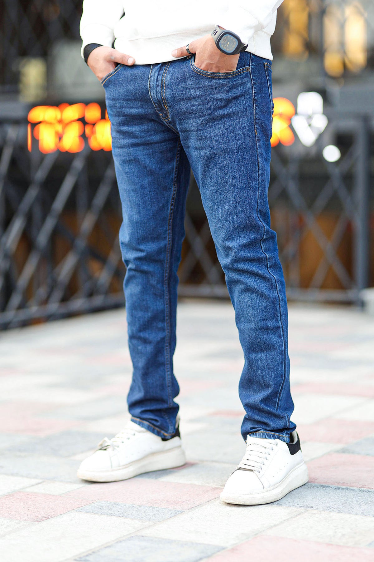 Perfect Denim Turbo Ankle Fit Jeans In Mid Blue