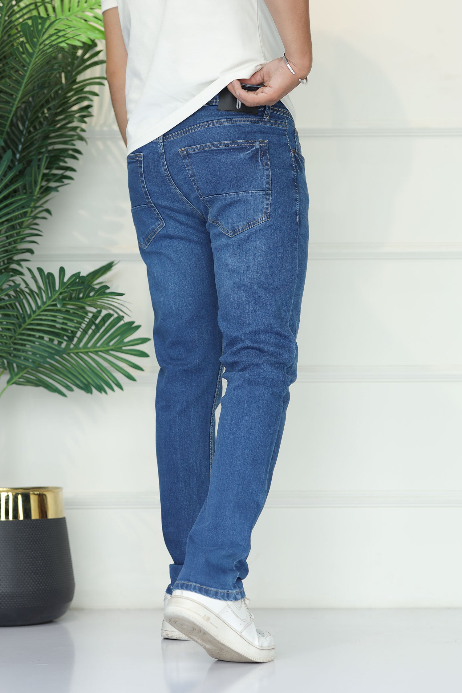 Turbo 'Telis' Men's Regular Slim-Fit Jeans In Mid Blue