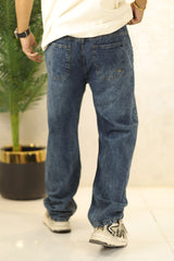 Loose Fit Turbo Jeans in Mid Blue