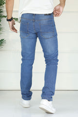 Turbo Refined-Cut Slim Taper Jeans In Mid Blue