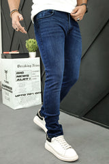 Slim Fit Turbo Jeans In Mid Blue