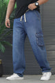 Turbo Casual Wear Multi-Pocket Denim Cargo Jeans