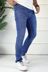 Denim StrataForm Modern Straight Slim Fit Jeans In Mid Blue