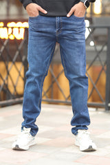 Slim Fit Light Shaded Turbo Jeans In Mid Blue