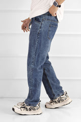 Loose Fit Turbo Jeans in Mid Blue