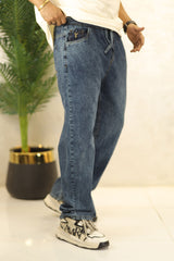 Loose Fit Turbo Jeans in Mid Blue