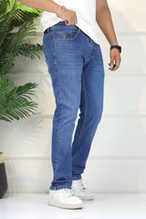 Turbo 'Dura-Flex' Everyday Slim Fit Jeans In Mid Blue