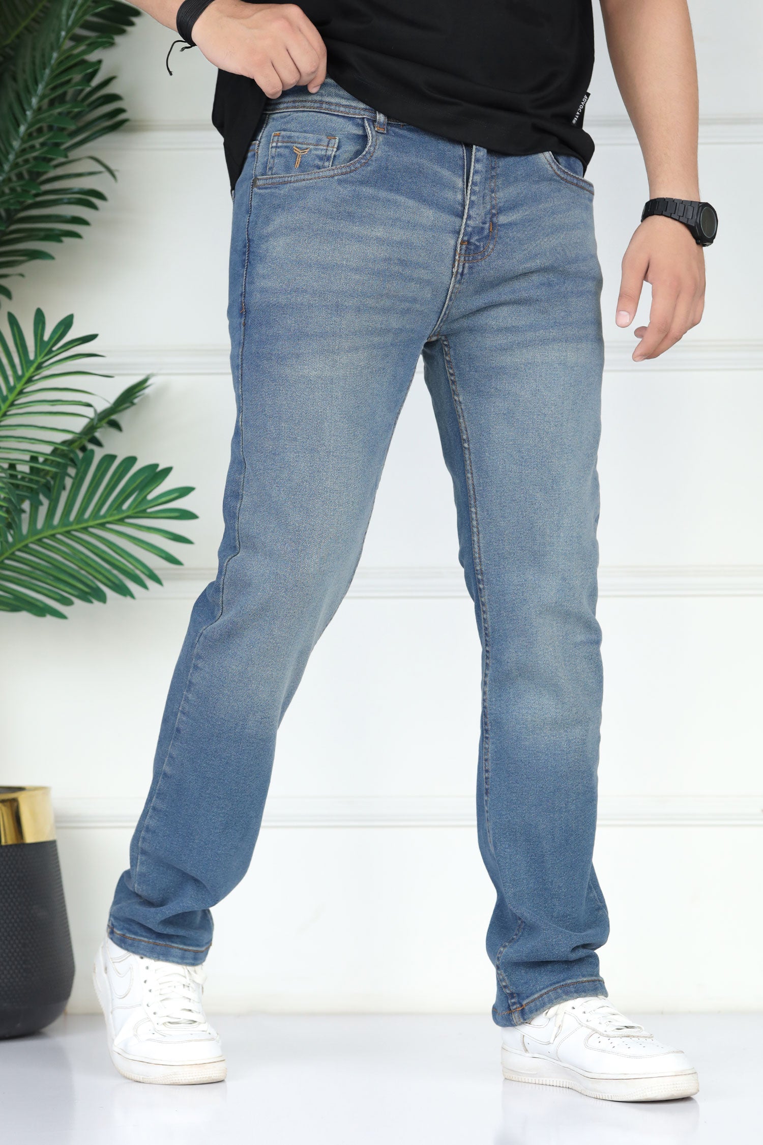 Turbo Dura-Flex Everyday Slim Fit Jeans In Mid Blue