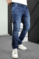 Slim Fit Turbo Jeans In Mid Blue