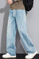 Turbo Casual Wide-Leg Denim Cargo Jeans