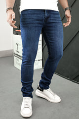 Slim Fit Turbo Jeans In Mid Blue