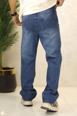Relaxed Drift Turbo Loose Fit Jeans In Mid Blue