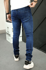 Slim Fit Turbo Jeans In Mid Blue