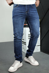 Slim Fit Turbo Jeans In Mid Blue