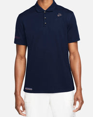 Dry Fit Polo With Reflector Logo In Navy Blue
