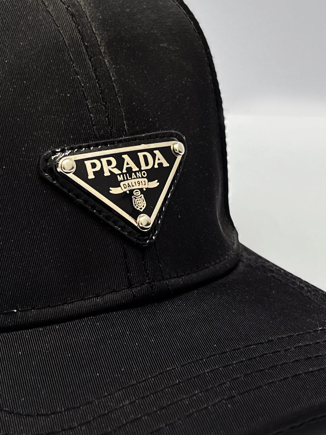 Prda Front Patch Cap In Black