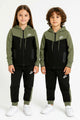 Nke Sportswear Tech Full-Zip Unisex Younger Kids Tracksuit In Mid Green&Black