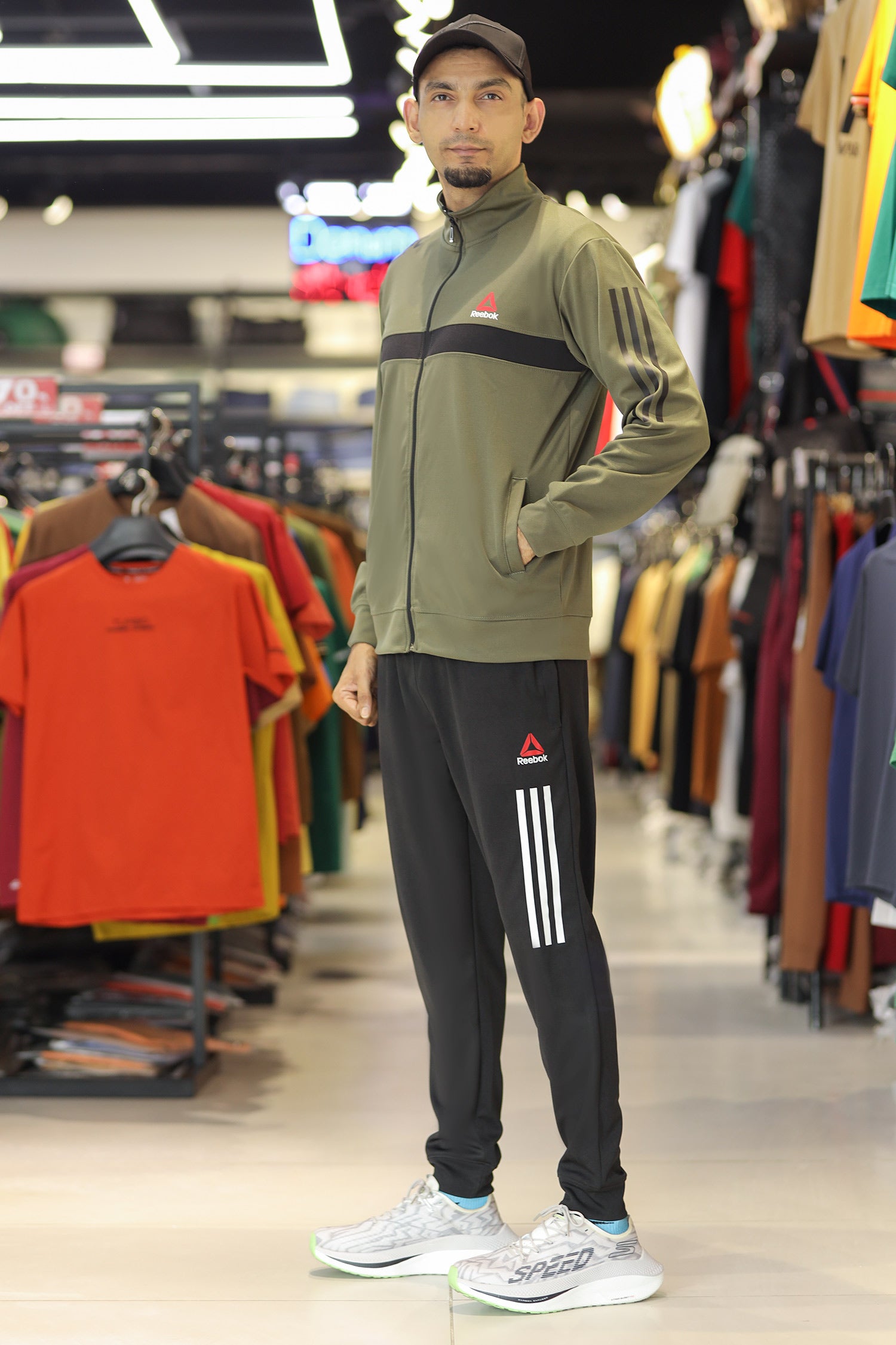 Rebok Ufc Fk Blank Walkout Mock Neck Tracksuit