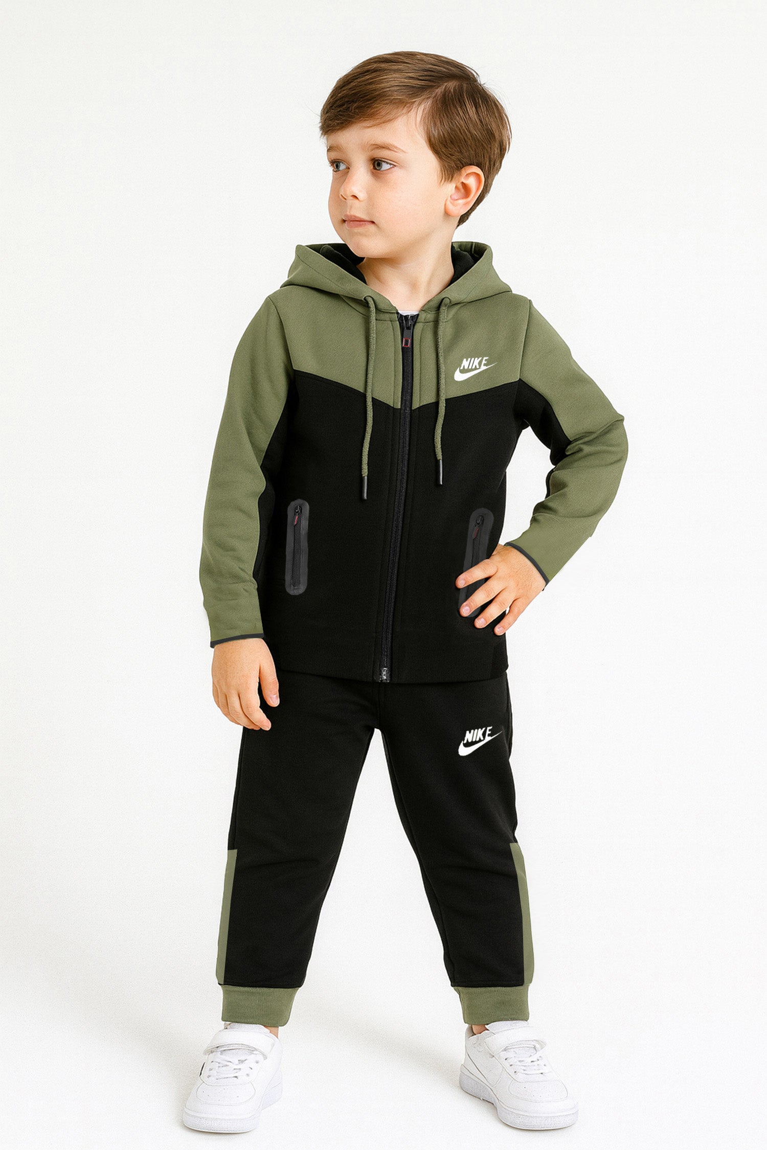 Nke Sportswear Tech Full-Zip Unisex Younger Kids Tracksuit