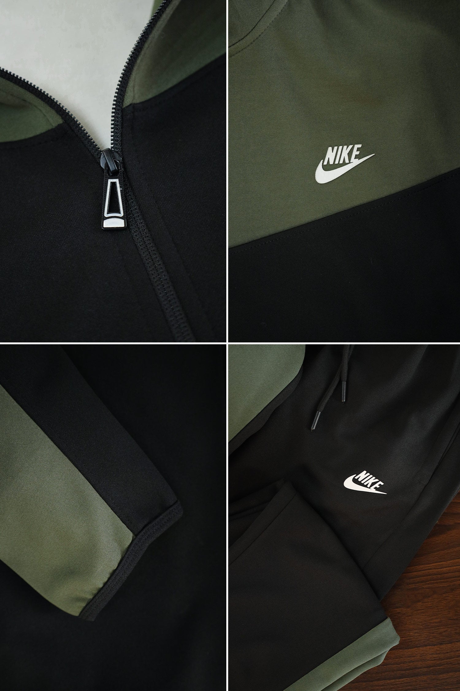 Nke V Diagonal Pattern Mock Neck Tracksuit