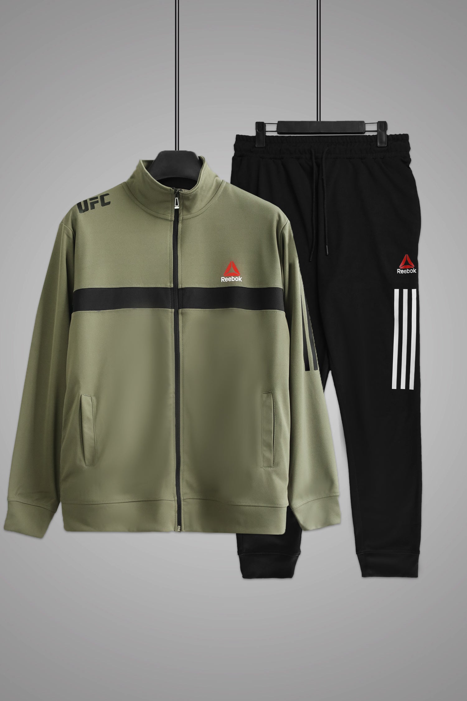 Rebok Ufc Fk Blank Walkout Mock Neck Tracksuit
