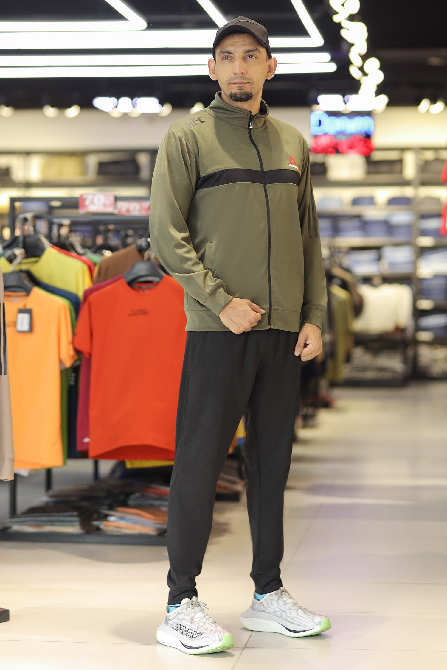 Rebok Ufc Fk Blank Walkout Mock Neck Tracksuit