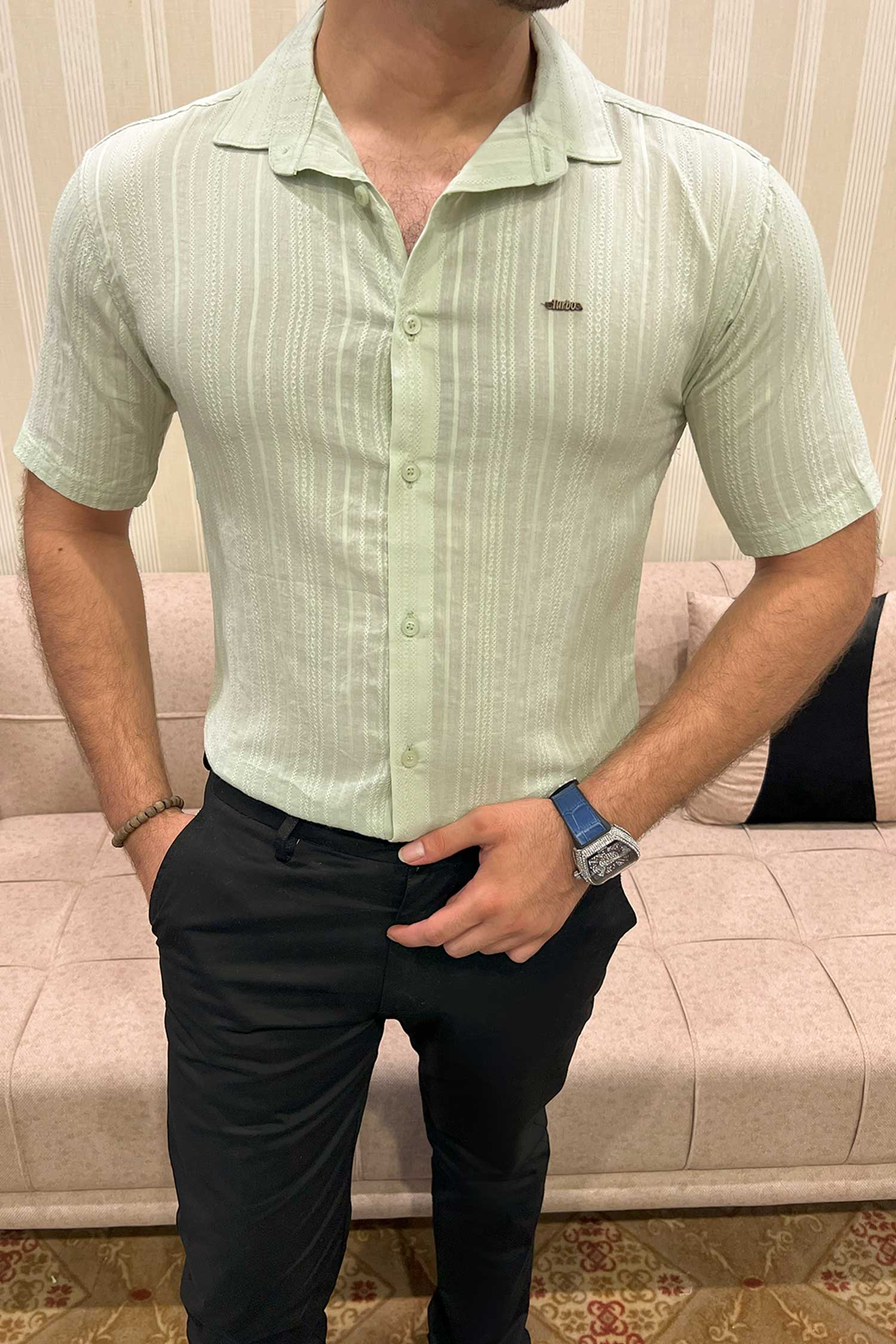 Turbo Textured Champ Casual Shirt