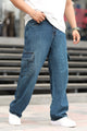 Turbo Casual Flap 6 Pockets Baggy Jeans
