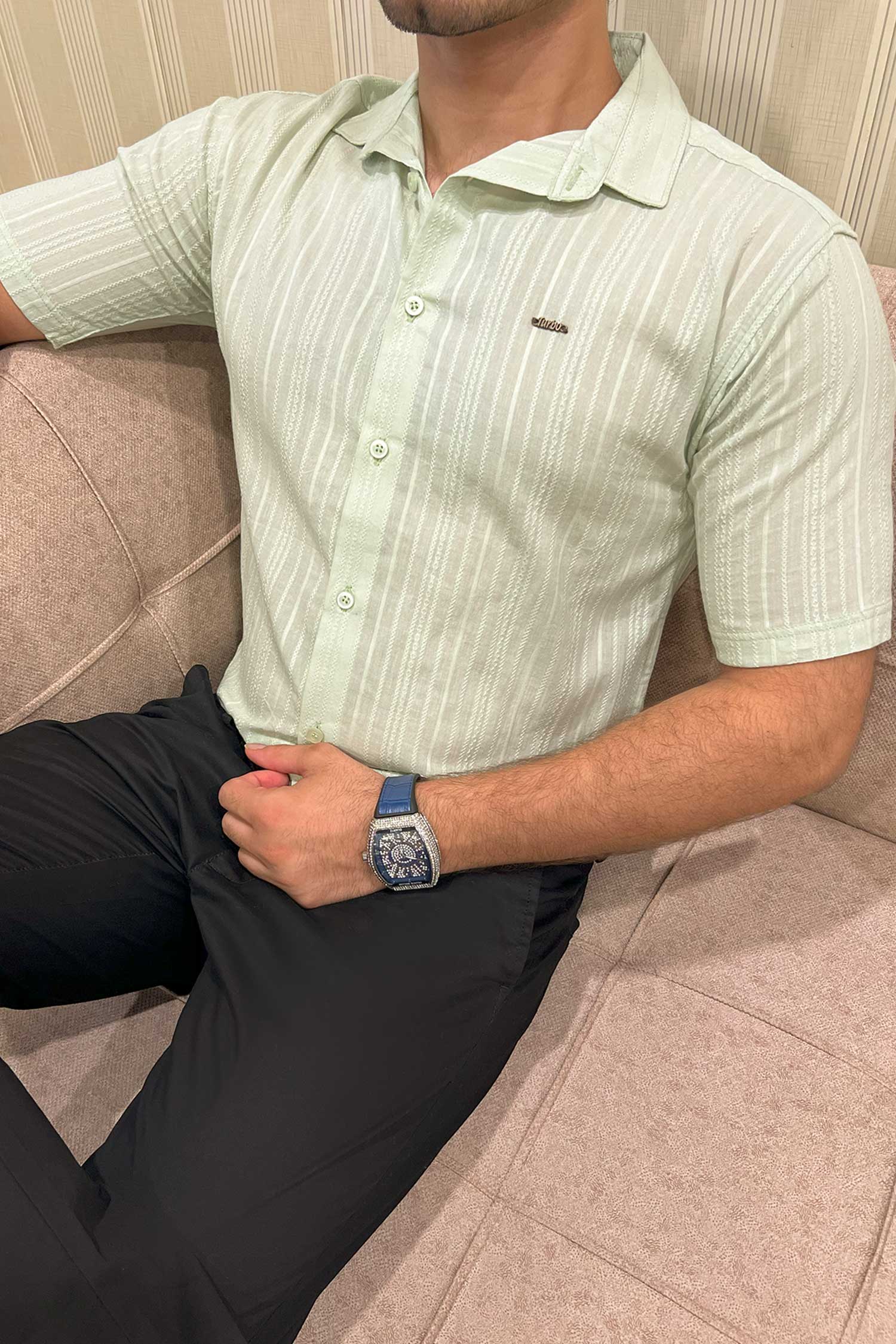 Turbo Textured Champ Casual Shirt