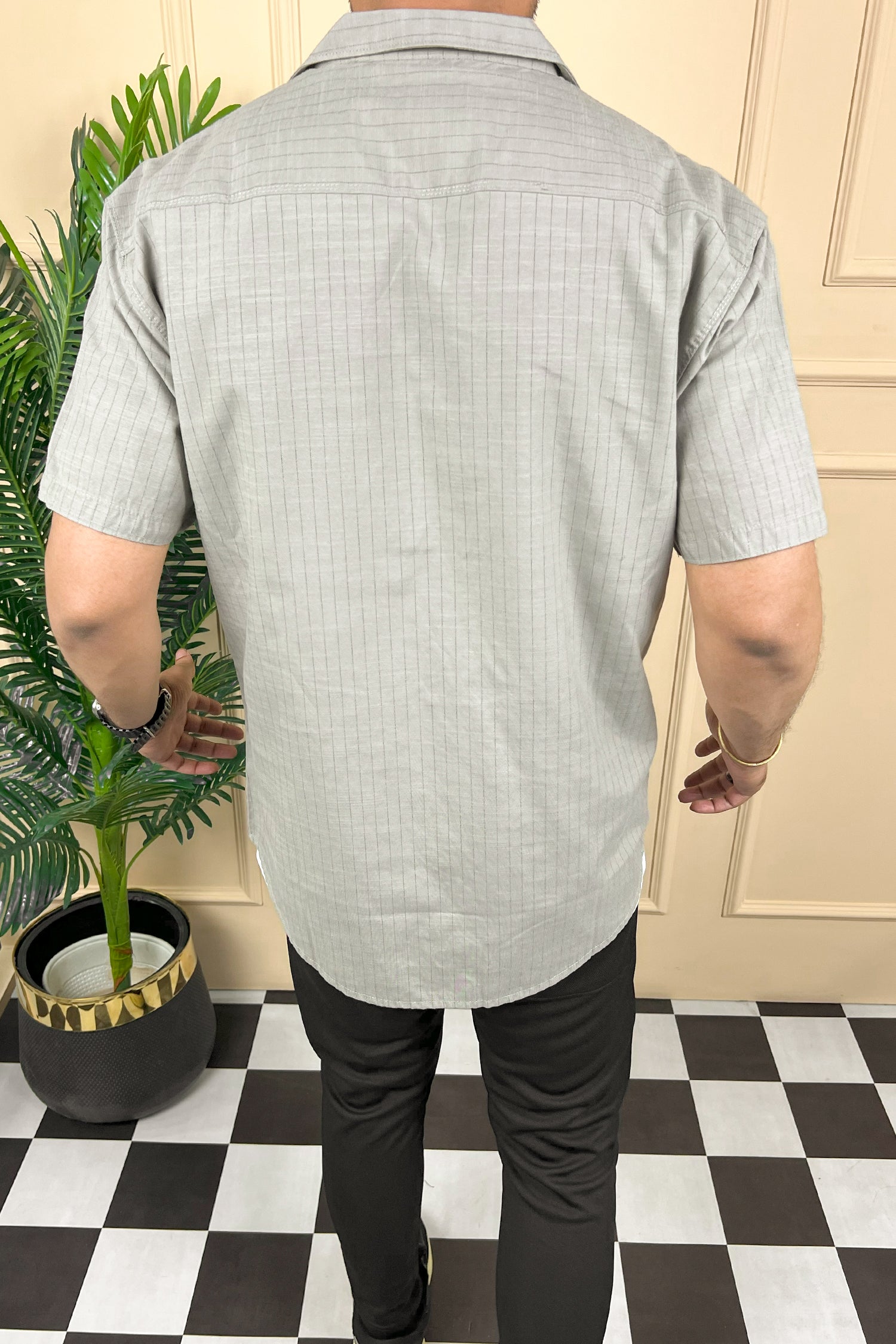 Turbo Creamline Striped Comfort Casual Shirt