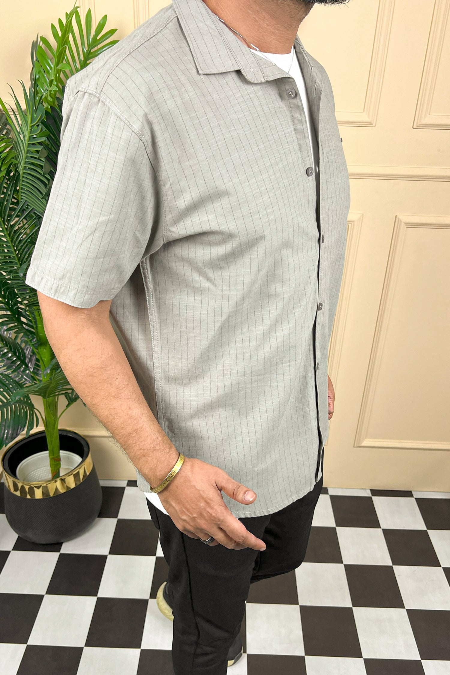 Turbo Creamline Striped Comfort Casual Shirt