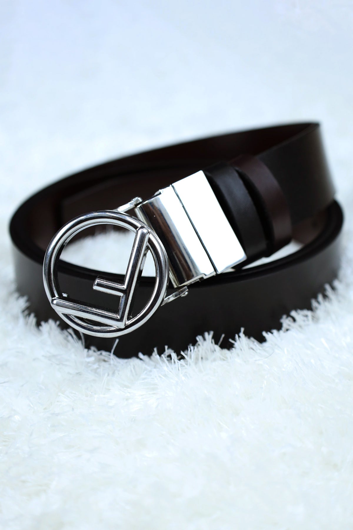 Fndi Metal Alloy Automatic Buckle Branded Belt