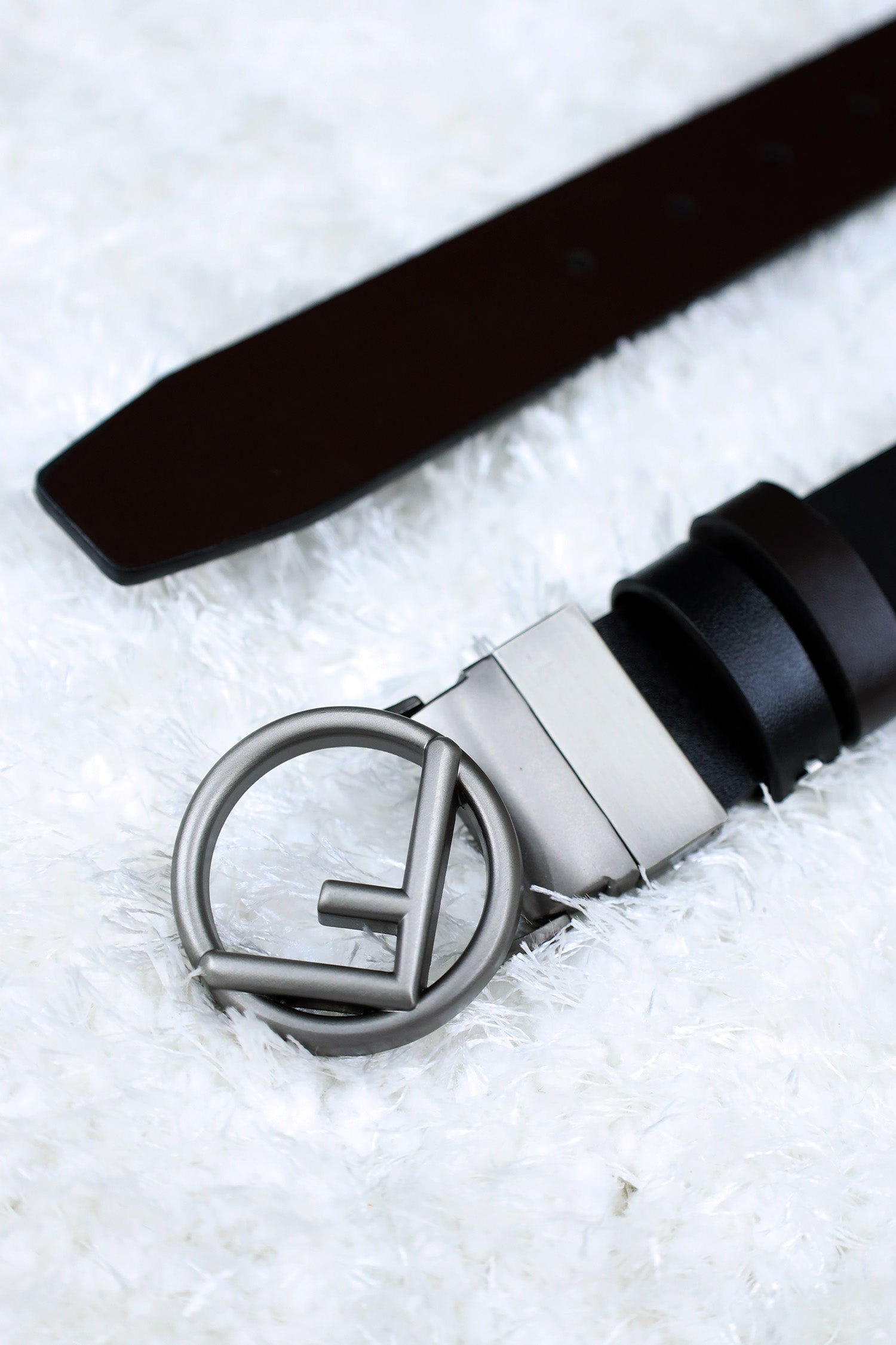 Fndi Metal Alloy Automatic Buckle Branded Belt