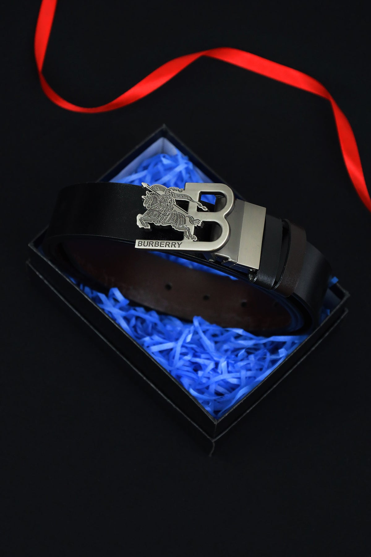 Burby Metal Alloy Automatic Buckle Branded Belt