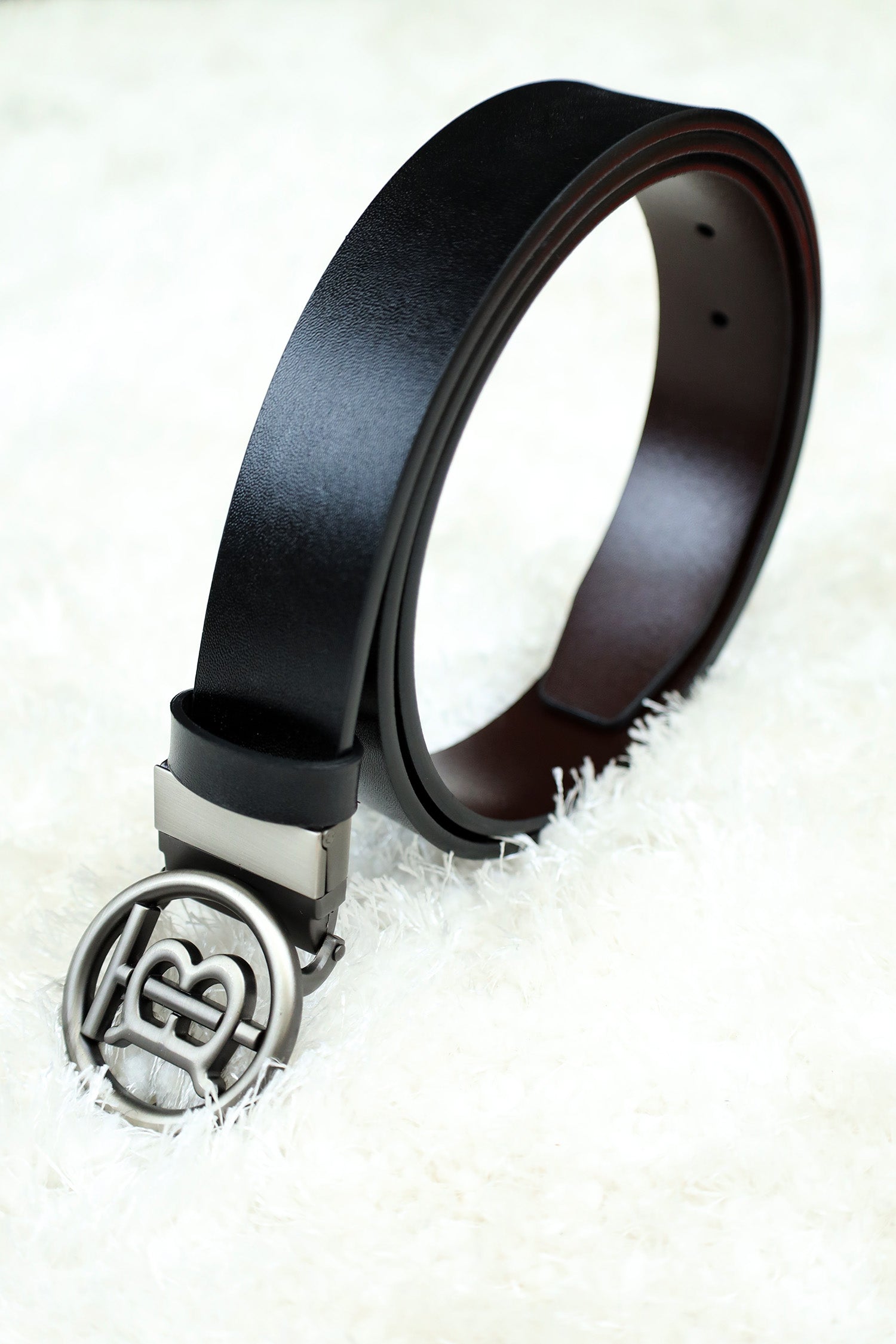 Bubry Metal Alloy Automatic Buckle Branded Belt